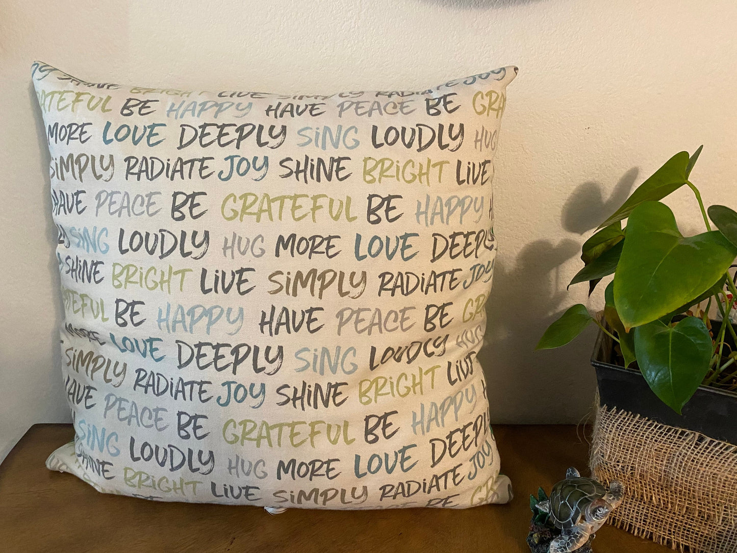 Love, Grateful, Joy Pillow Cover, Linen Pillow Cover, Spring and Summer Pillow Cover, Throw Pillow covers, Modern
