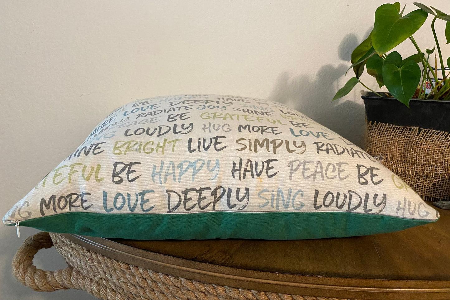 Love, Grateful, Joy Pillow Cover, Linen Pillow Cover, Spring and Summer Pillow Cover, Throw Pillow covers, Modern